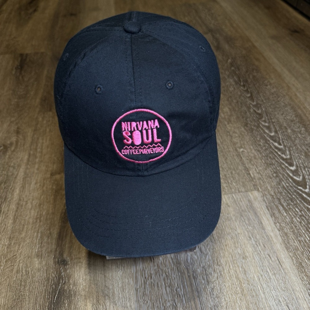 Nirvana Coffee Hat Black Pink‎ Adjustable Strap Baseball Cap Strap Low Profile